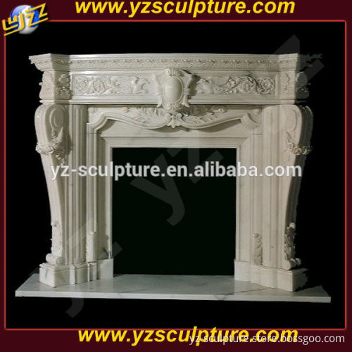 marble carving freestanding outdoor fireplace